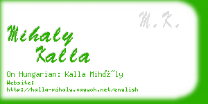 mihaly kalla business card